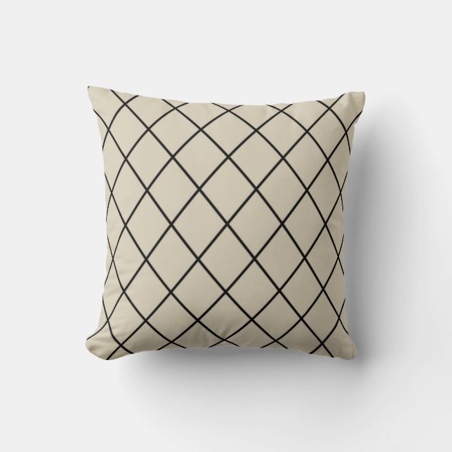 Almohada negra y crema (Anverso)