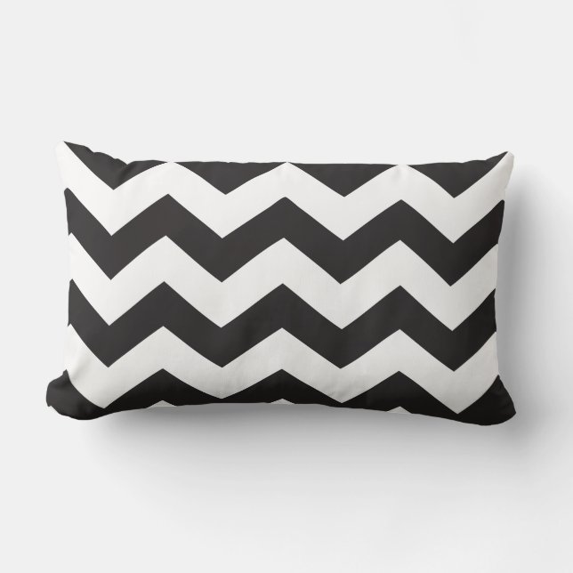 Almohada negra y del blanco el | del zigzag el | (Anverso)