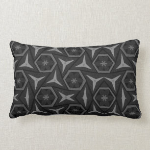 Almohada negra y gris del Lumbar del diseño