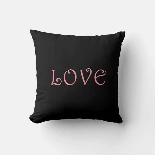 Almohada negra y rosada del amor (Anverso)