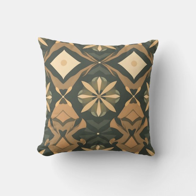 Almohada Negrita de Formas Geométricas (Anverso)