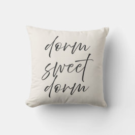 Almohada Neutral “Dorm Sweet Dorm” | Marfil y Gris