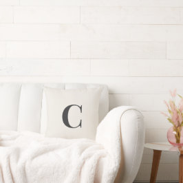 Almohada Neutral Monograma para Dormitorio | Marfi