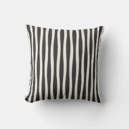 Almohada Neutral Stripe Dorm | Preppy Gris y Marfi