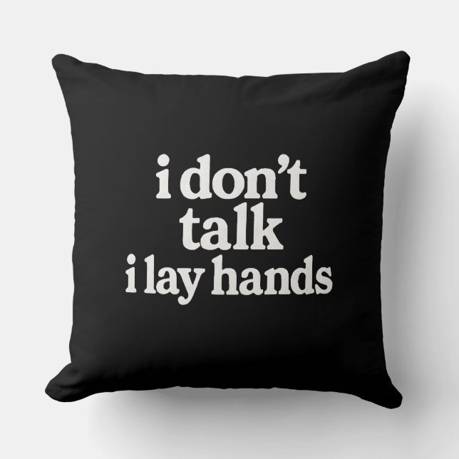Almohada No Hablo Pongo Manos (Anverso)
