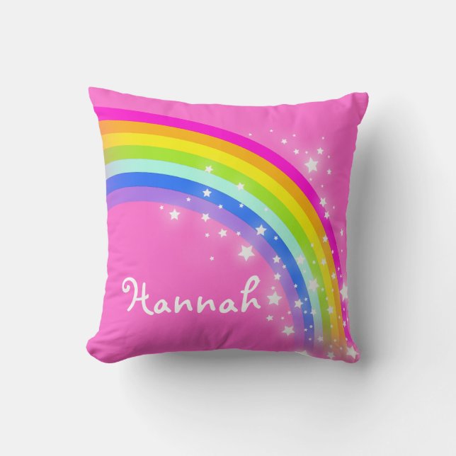 almohada nombrada hija del rosa de arco iris (Anverso)