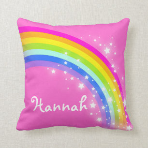 almohada nombrada hija del rosa de arco iris