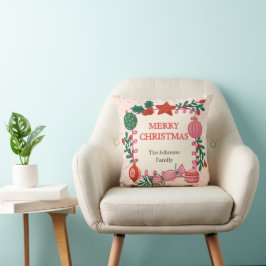 Almohada Nombre de Familia Personalizado | Adornos
