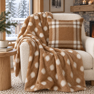 Almohada Nórdica de Cuadro Marrón Neutro