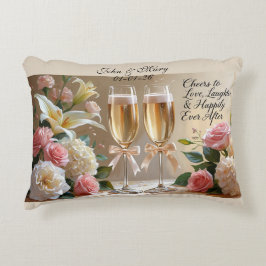 Almohada Nupcial Personalizada - Felices para Siem