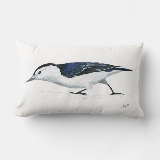 almohada nuthatch con pechos blancos (Anverso)