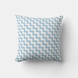 Almohada o cojín, cheurones azules y blancos