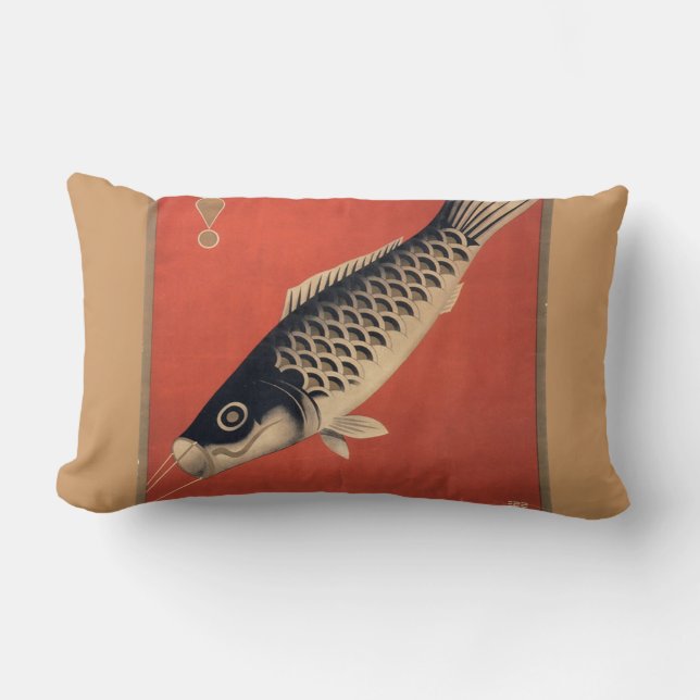 Almohada oblonga de los pescados japoneses del (Anverso)