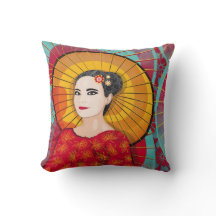 Almohada oriental de la mujer