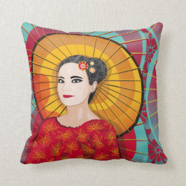 Almohada oriental de la mujer