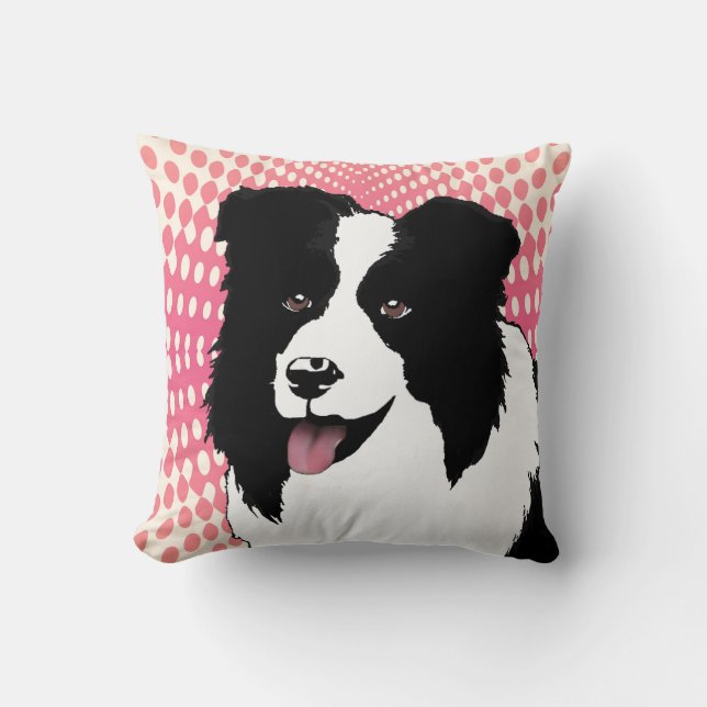 Almohada original del rosa del arte pop del arte (Anverso)