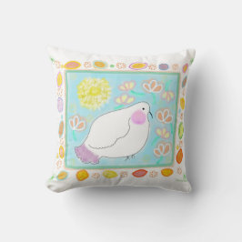 Almohada Paloma de la Paz con flores