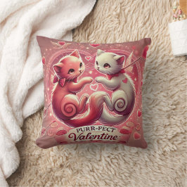 Almohada para amantes de gatos del Día de San Vale