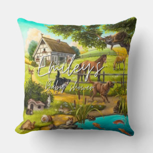 Almohada para Baby Shower de Animales de Granja