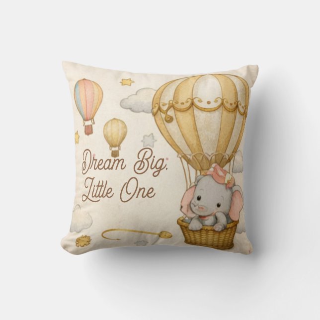 almohada para baby shower | decoración de guarderí (Anverso)