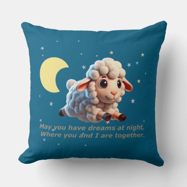 almohada para bebés con nana y ovejas (Anverso)