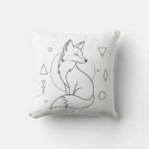 Almohada para colorear zorros