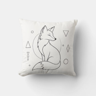 Almohada para colorear zorros