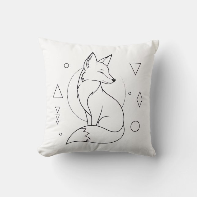 Almohada para colorear zorros (Anverso)