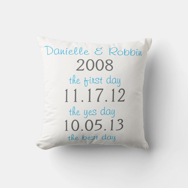 Almohada para el aniversario de boda (Anverso)