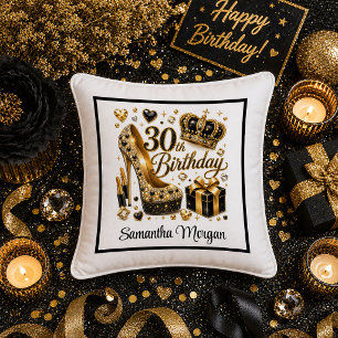 Almohada para fiesta de cumpleaños 30 de Black Gol