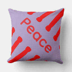 Almohada para lanzar la paz de Lt Purple rojo