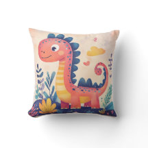  Almohada para niños con ilustración de dinosaurio
