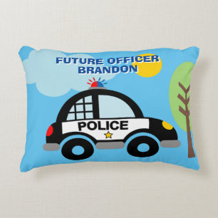 Almohada para niños de coche de policía lindo para