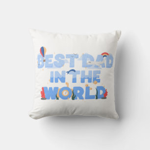 Almohada para padre con tema de viaje lindo