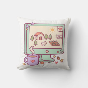 Almohada para PC Gamer de Pastel Kawaii Cozy Farm
