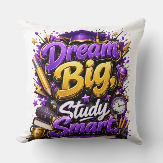 Almohada para soñar en grande y estudiar con intel (Anverso)