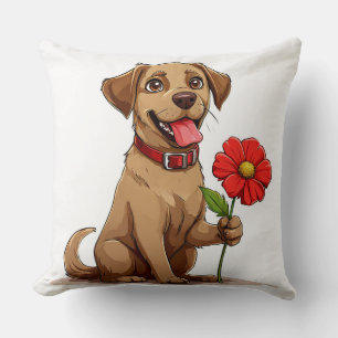 Almohada para tirar perro labrador San Valentín Re