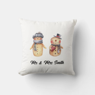 Almohada Pareja de Muñecos de Nieve Sr y Sra Per