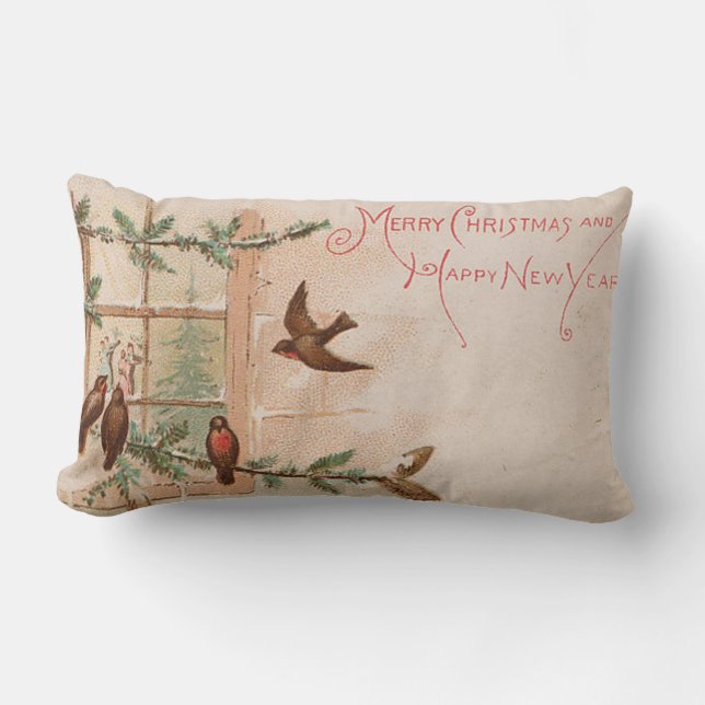 Almohada pasada de moda del navidad (Anverso)