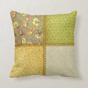 Almohada pasada de moda del remiendo del pedazo