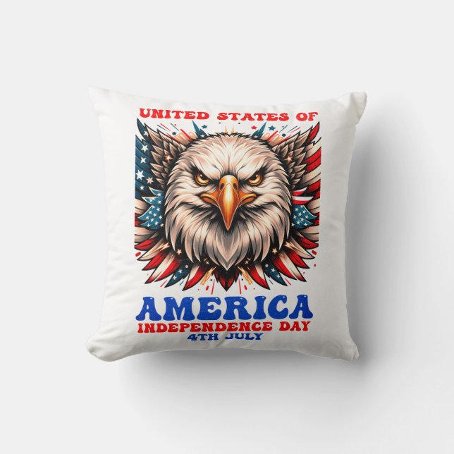 Almohada Patriótica Águila Americana (Anverso)