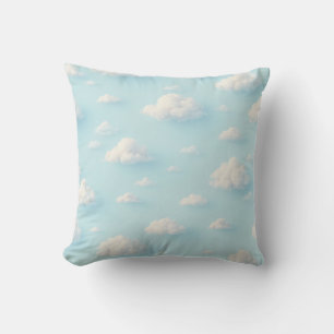 Almohada (patrón con nubes blancas esponjosas)