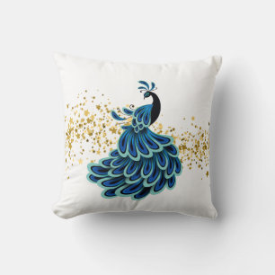 Almohada Pavo Real de Fiesta