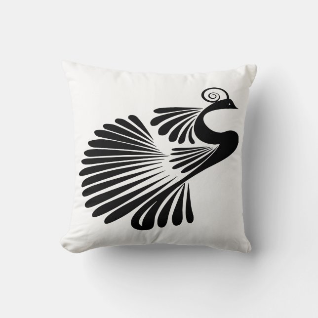 Almohada Peacock Throw (Anverso)