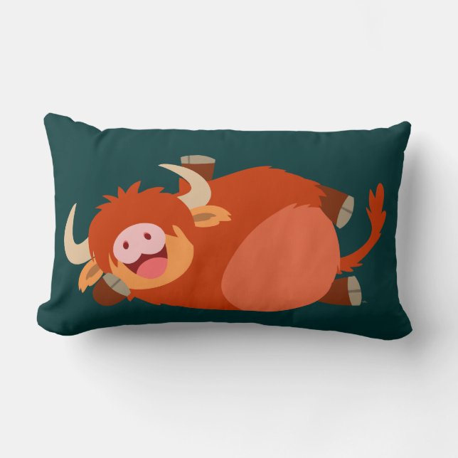 Almohada perezosa linda de la vaca de la montaña (Anverso)