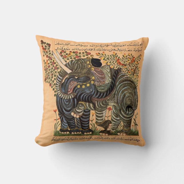 Almohada persa de los elefantes (Anverso)