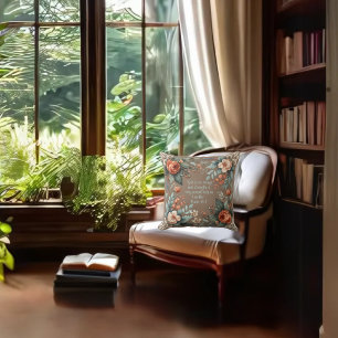 Almohada Personalizable con Versículo Bíblico Flor