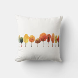 Almohada personalizable de árboles de otoño en acu