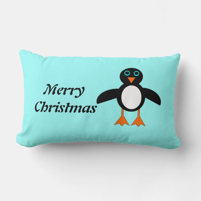 Almohada personalizable de pingüino lindo (Anverso)