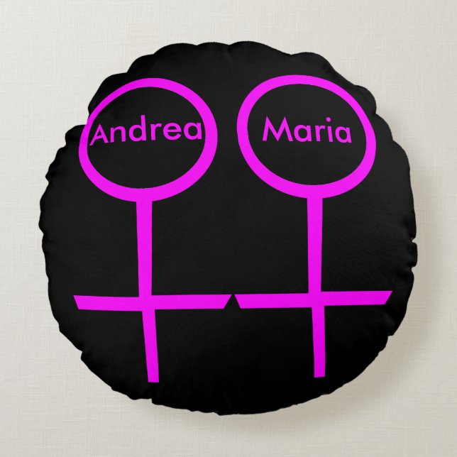 Almohada Personalizable para Amantes Lesbianas (Anverso)